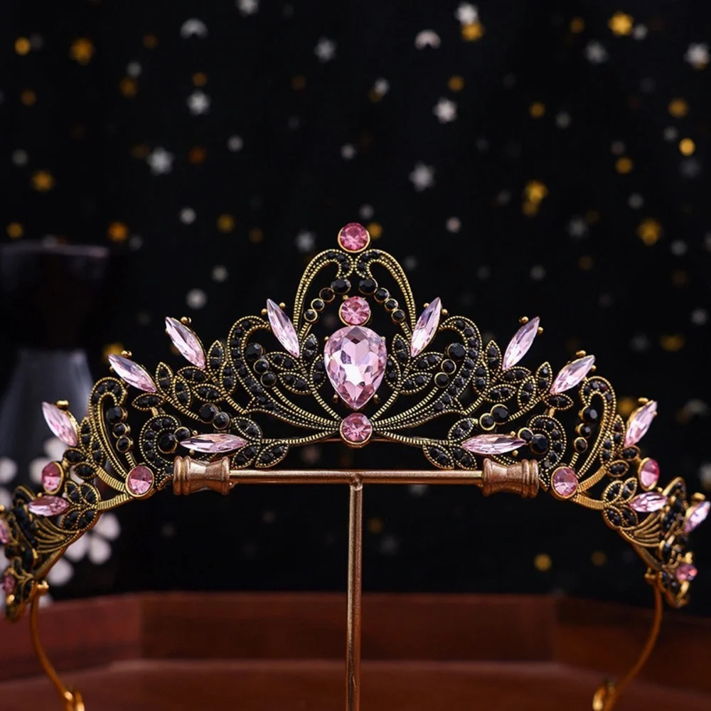 Vintage tiara purple baroque crystal crown